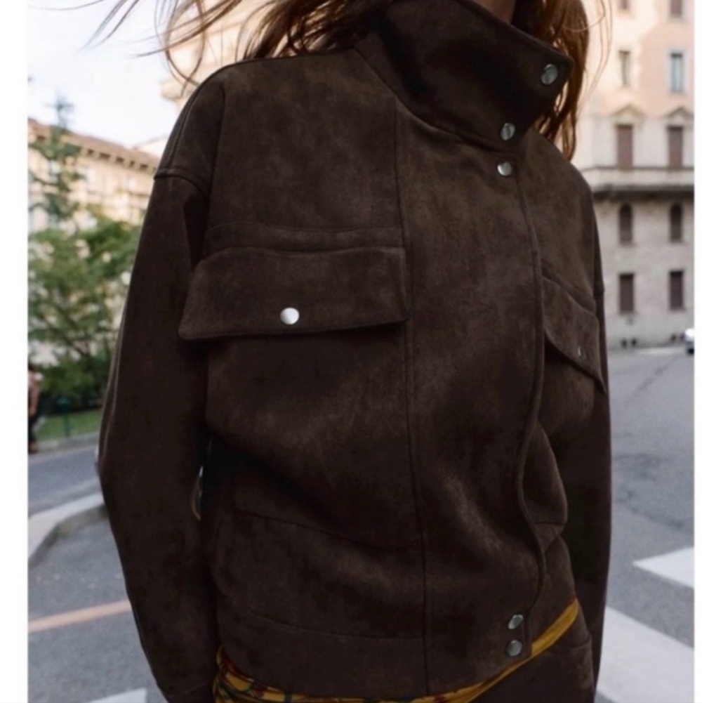 Zara Brown Utility Jacket - Picture 13 of 16